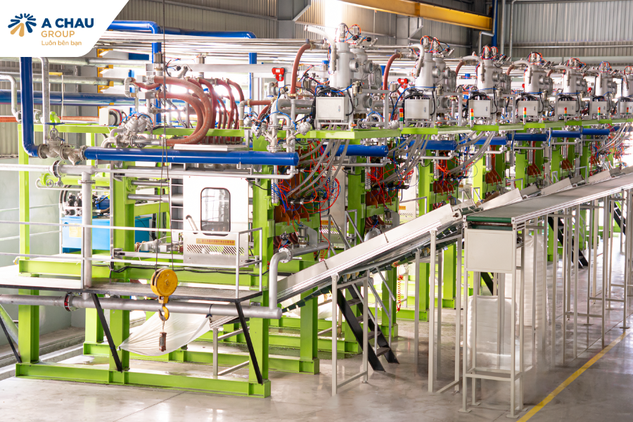 Hệ thống máy ép xốp hiện đại tại Mốp Xốp Á Châu